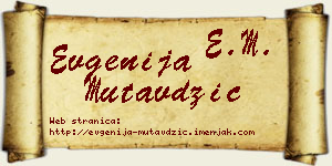 Evgenija Mutavdžić vizit kartica